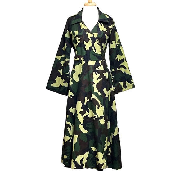 Kara Chic Camo print wrap around cotton dress - Picture 1 of 13